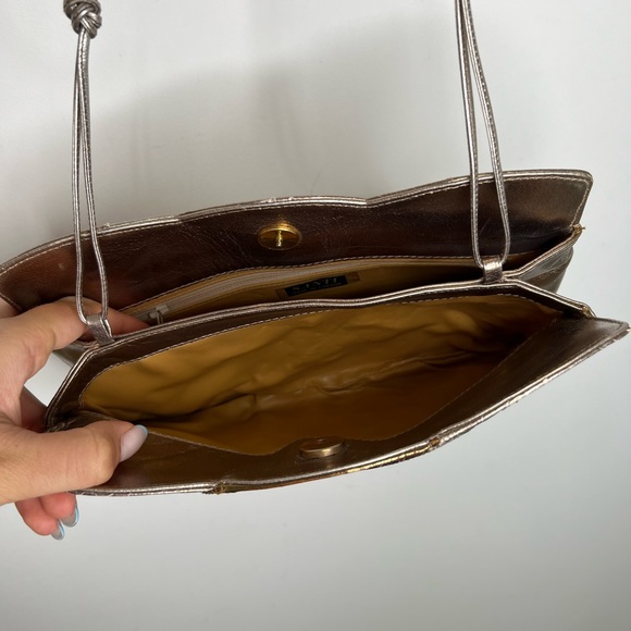 Santi silver and gold snakeskin crossbody purse - Picture 3 of 4